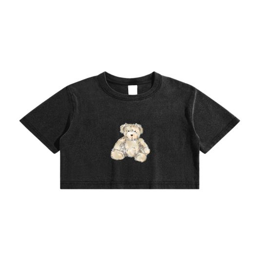 "TEDDY BEAR" Crop Top T-Shirt