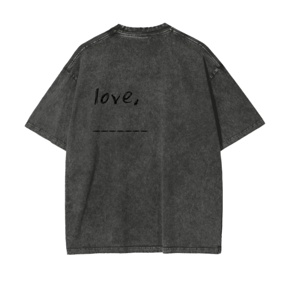 "LOVE," Acid Wash Oversize T-Shirt