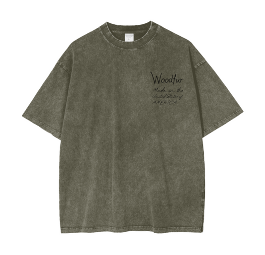 "TREE" Acid Wash Oversize T-Shirt