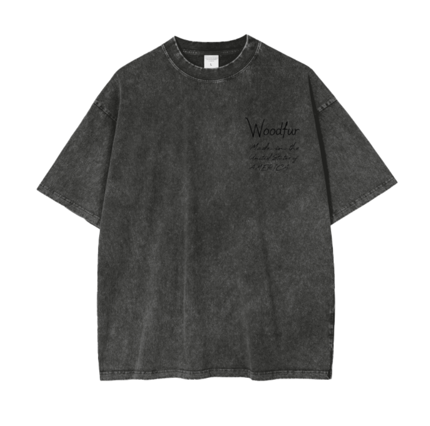 "TREE" Acid Wash Oversize T-Shirt