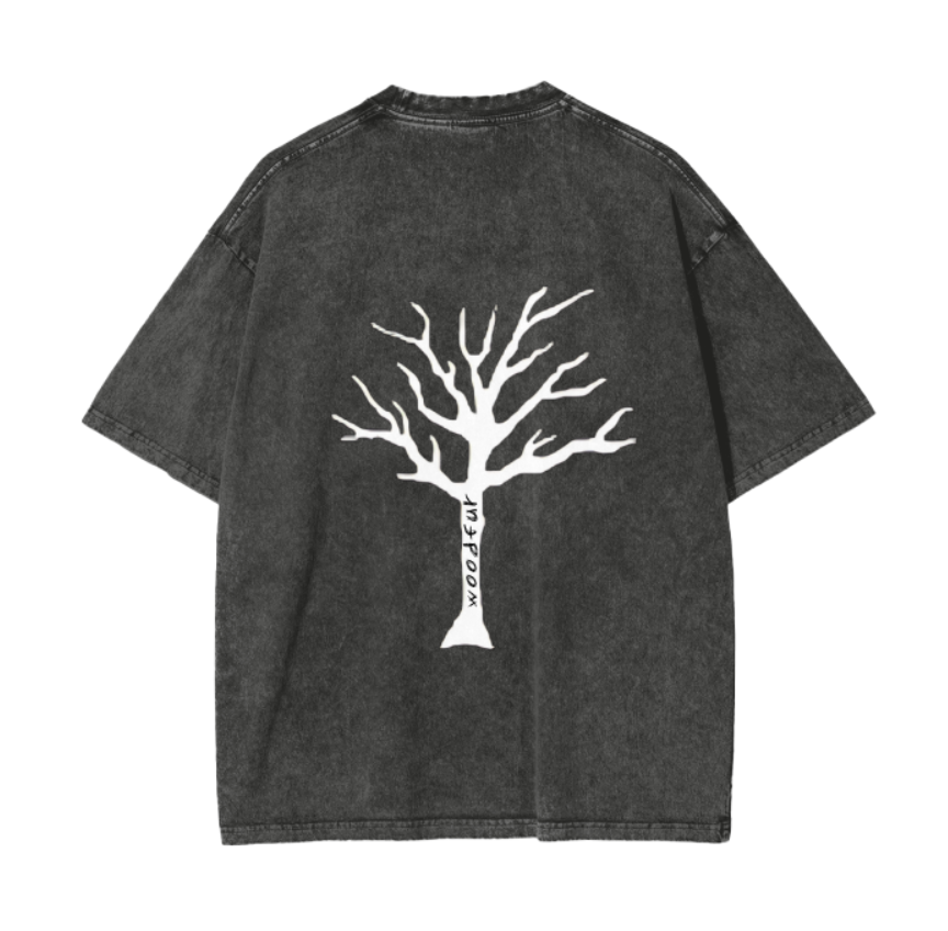 "TREE" Acid Wash Oversize T-Shirt